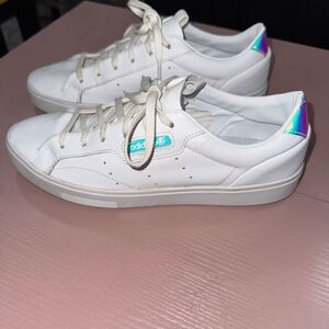 Adidas Sleek Sneakers Leather Cloud White/ Crystal White